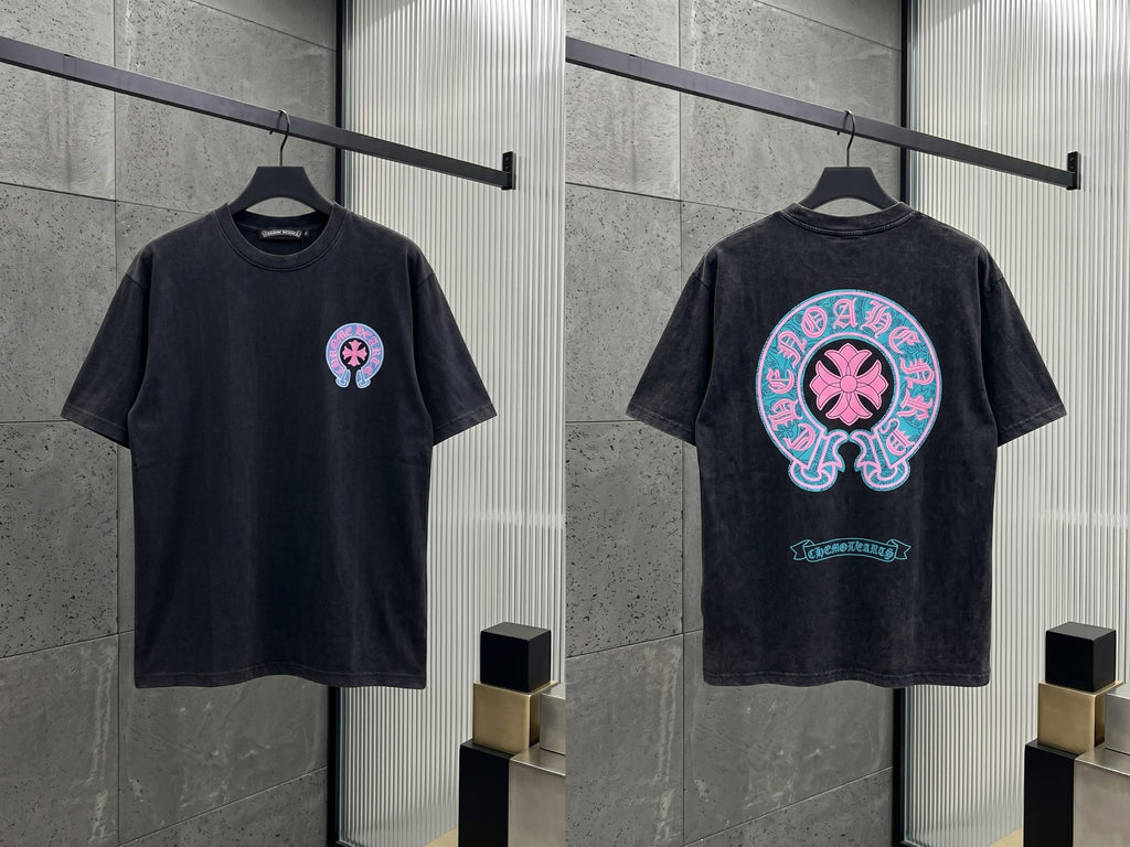 크롬하 홀슈즈핑크로고 반팔 881476