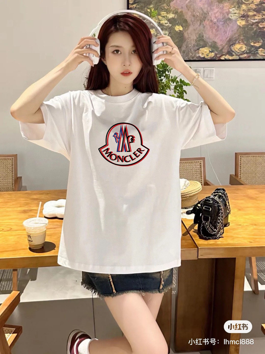 몽클 기본로고 반팔 902390