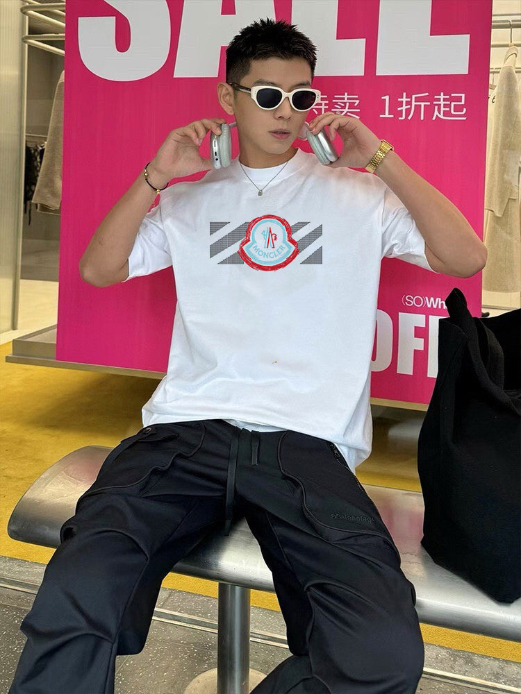 몽클 화이트블랙 반팔 902388